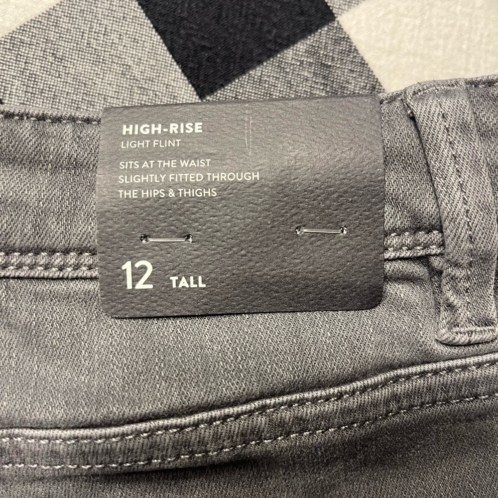 J Jill new flint (gray) denim 12 tall with tags